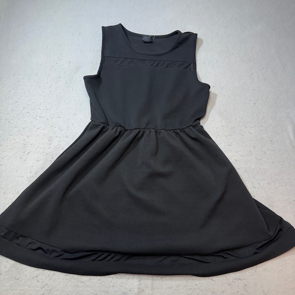 rue21 Fit‎ and Flare Dress Womens XL Black Excellent Mesh Trim Sleeveless Skater